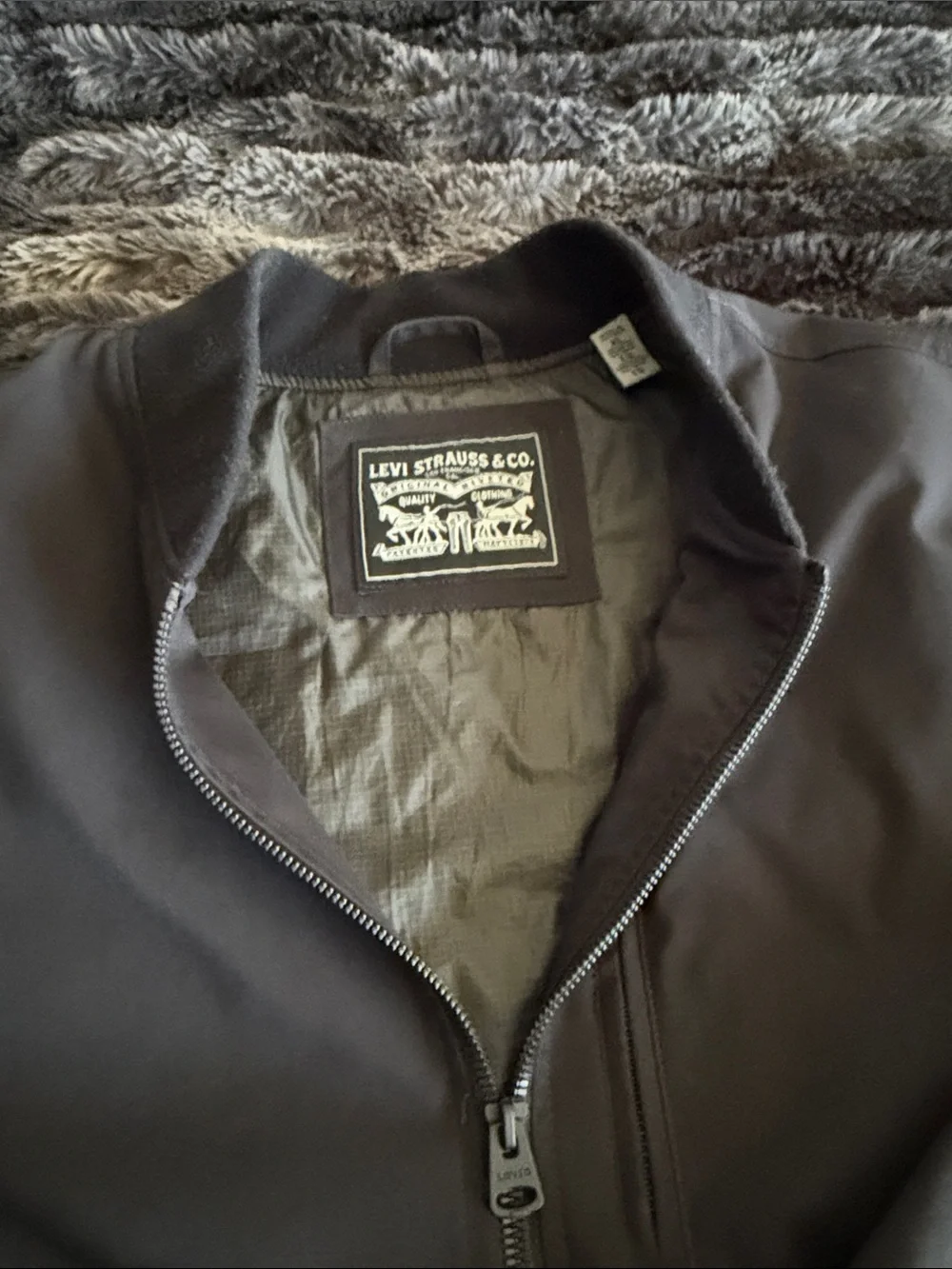 Levi's Black Men’s Bomber Jacket with Zip Chest Pocket